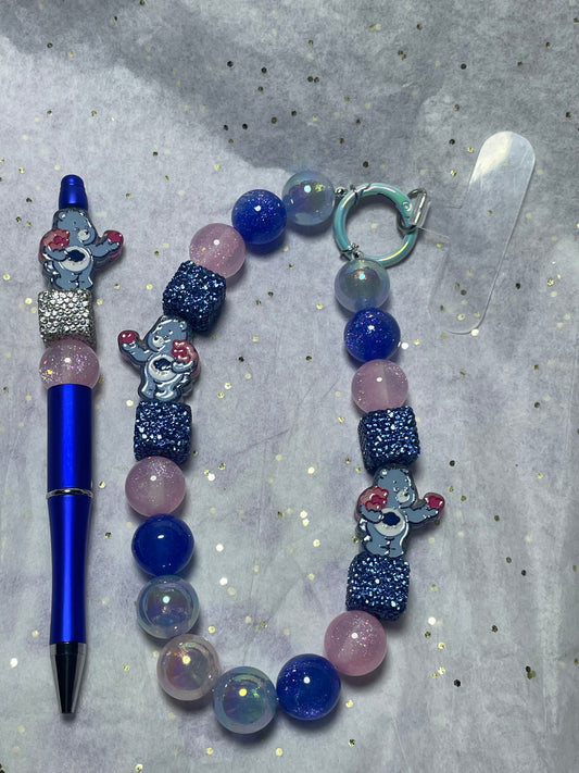 Pen and phone charm set