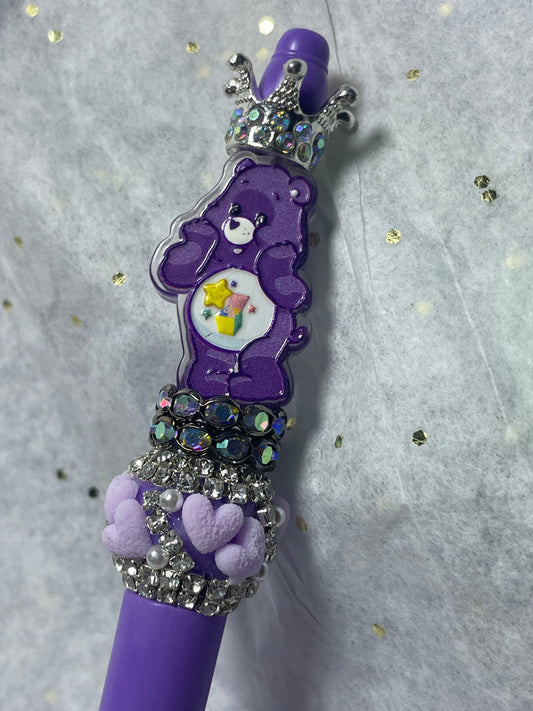 Purple crown character pen