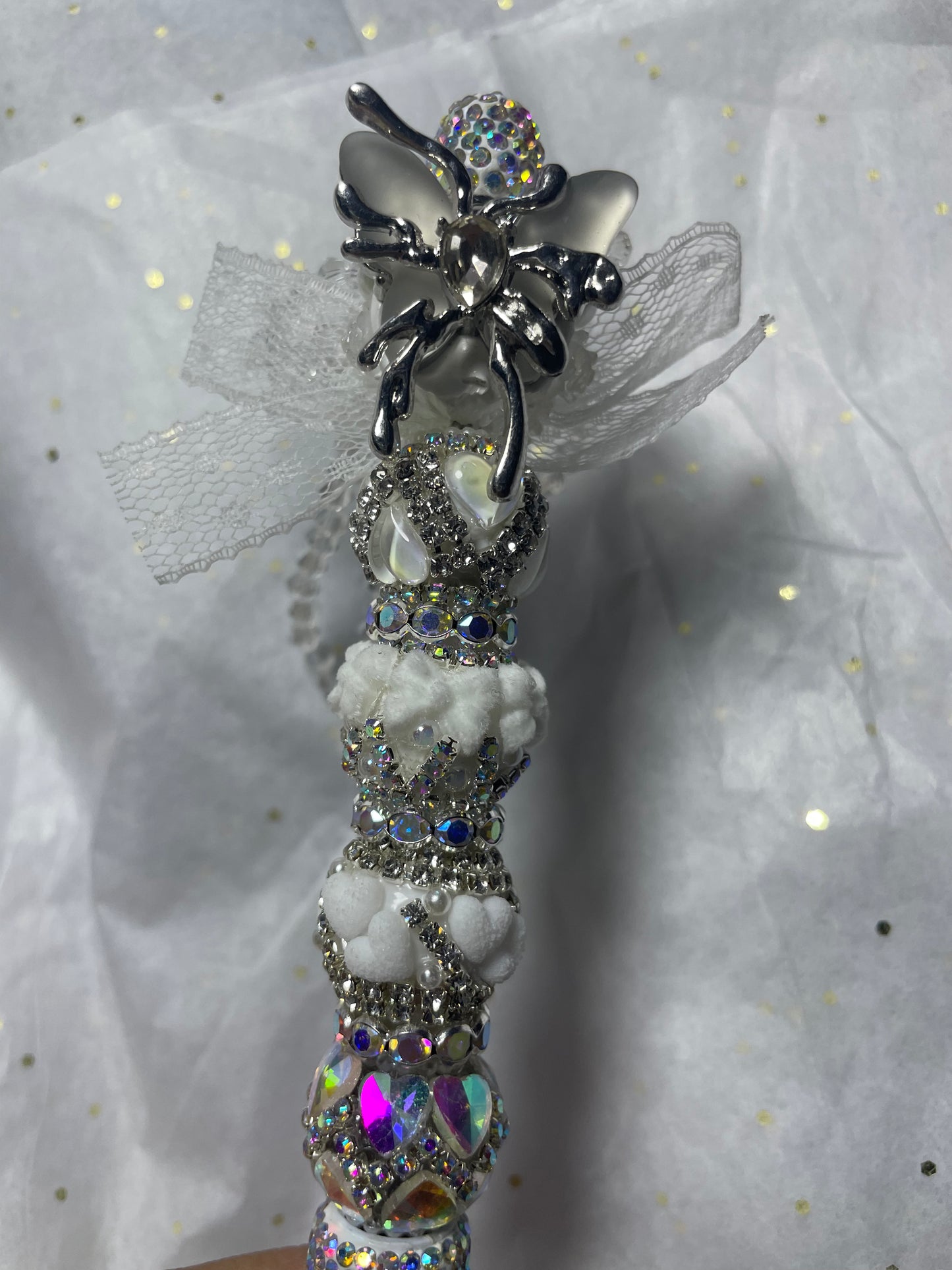 White silver fancy pen