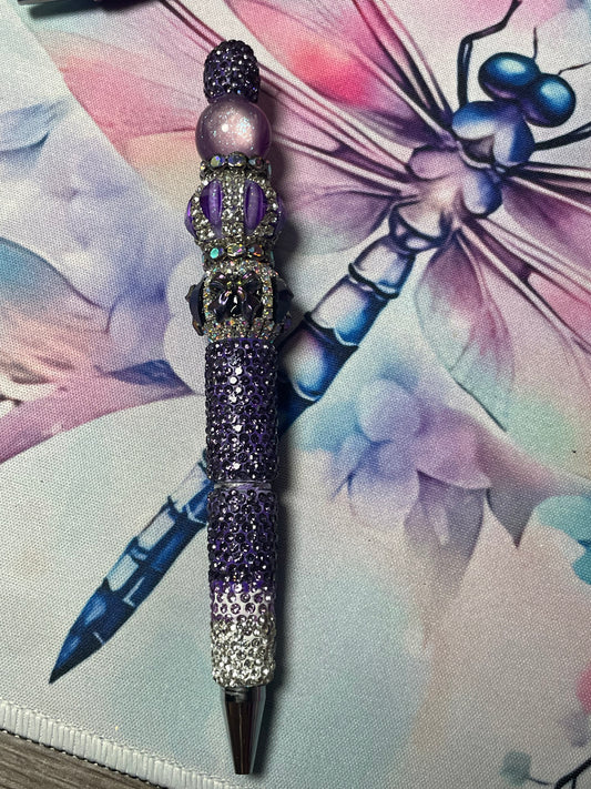 Ombré purple rhinestone pen