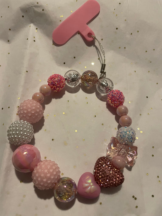 Pink Phone charm