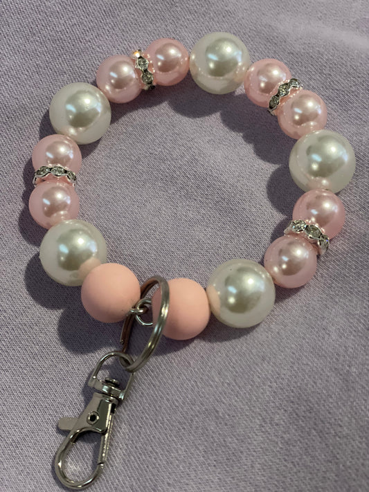 Pink Pearled Charm Bracelet