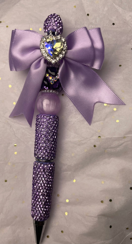 Purple Pen with Purple Bow