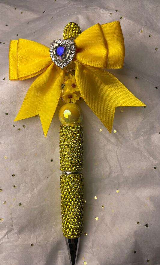 Yellow Pen with Bow