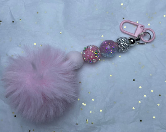Fluffy Pink Charm for Bookbag